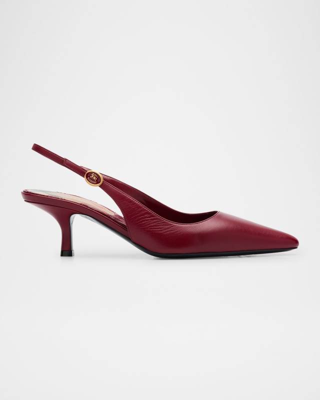 Dame Leather Slingback Pumps